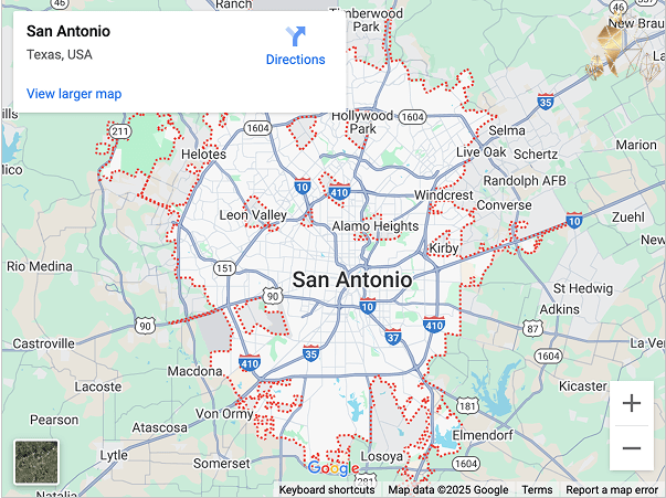 Dentist In San Antonio map image