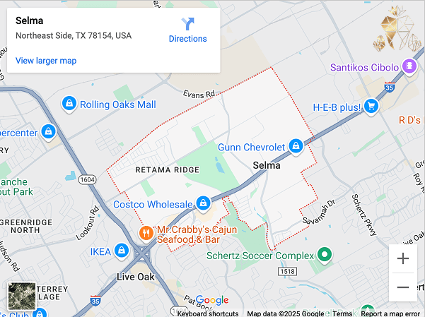 Dentist near Selma map image