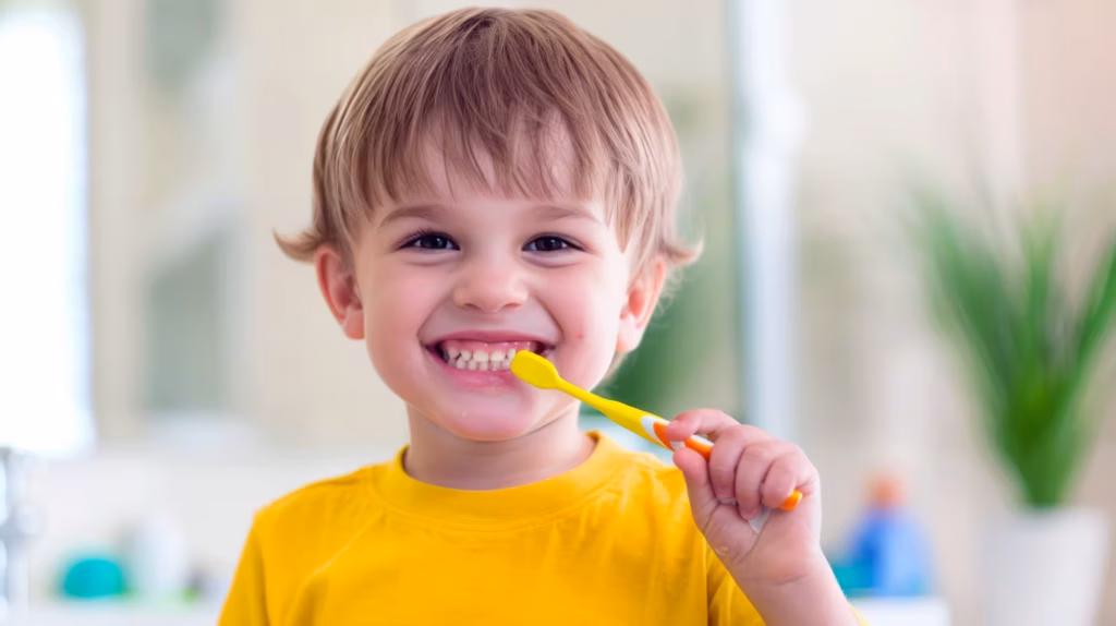 children dentistry service in San Antonio with dentist helping child feel comfortable during dental visit