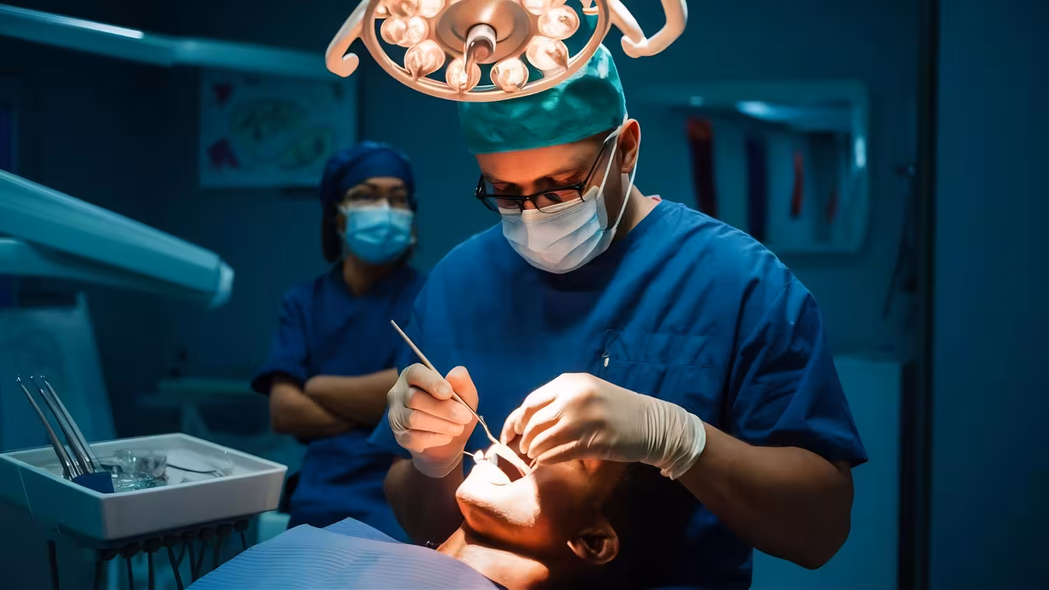 oral surgery in San Antonio with dental specialist performing precise surgical treatment